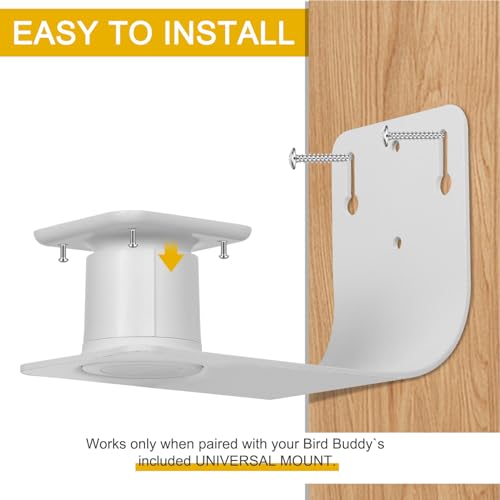 Soporte de pared para pájaros compatible con montaje estándar de hierro 5