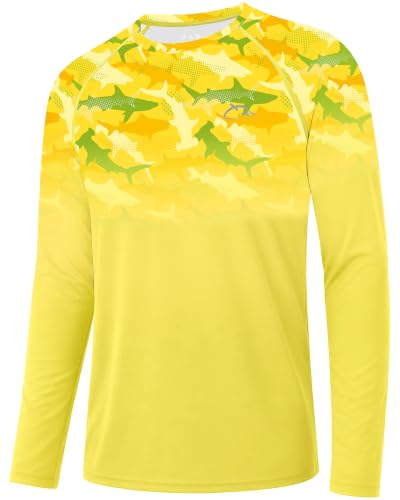 Image of FISHEAL Mens Long Sleeve Fishing Camo Shirts, UPF 50+ Sun Swim Rash Guard