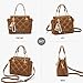 Cnoles Satchel Bag For Women Fashion Leather Handbags and Purses Shoulder Tote Crossbody Top Handle Bags Brown