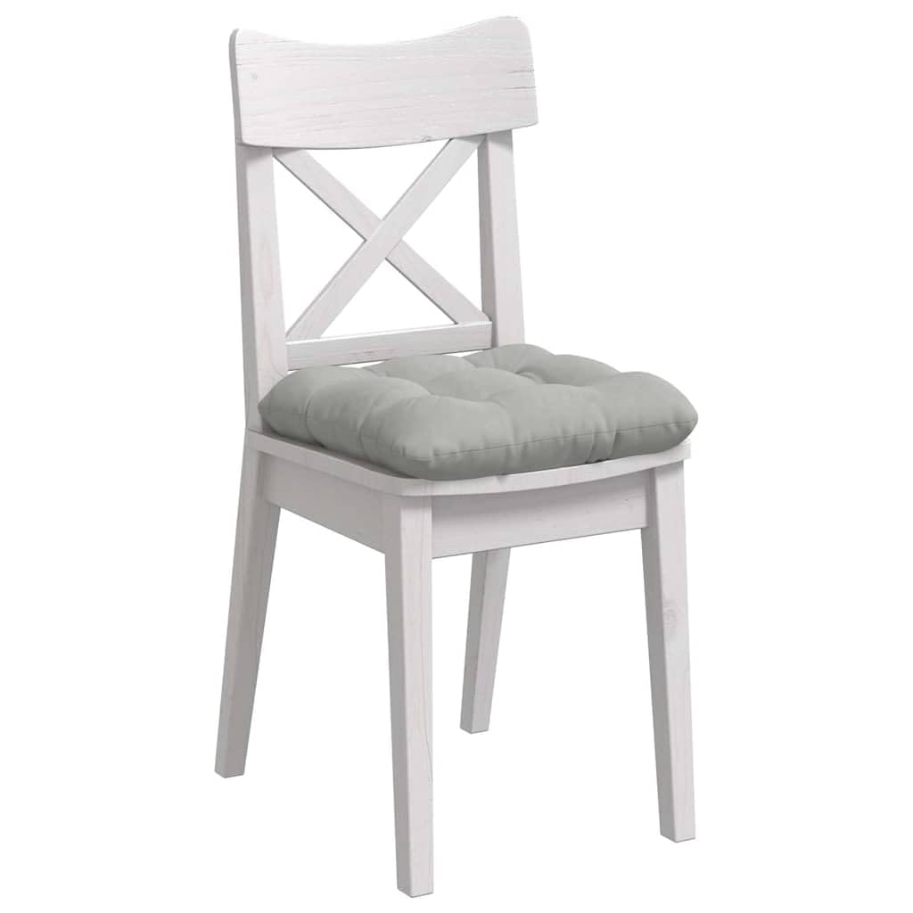4er Set Sitzkissen Hellgrau 45x45 cm Mikrofaser Stuhlkissen | Vierteiliges Kissen-Set aus pflegeleichter Mikrofaser für gemütliche Stunden im Esszimmer und Home Office.