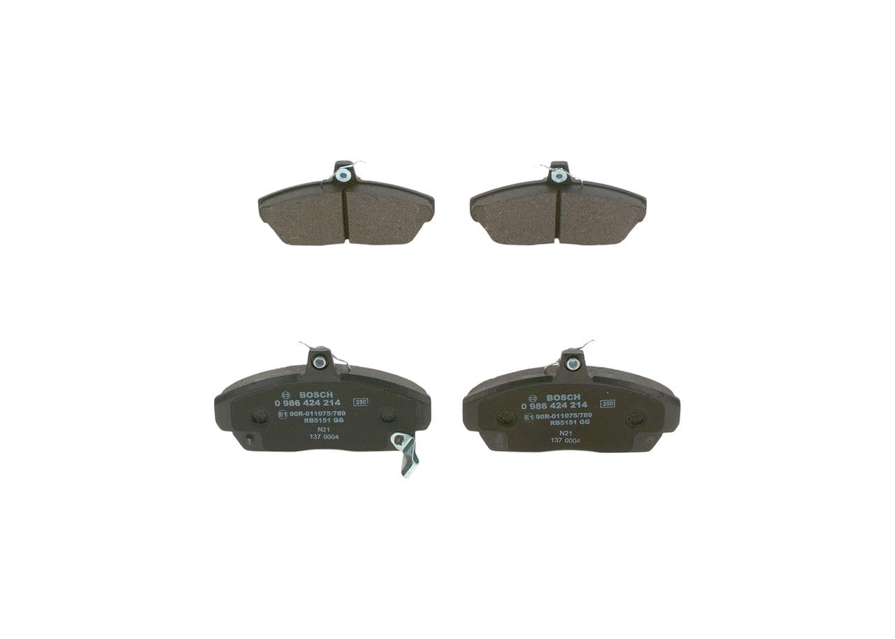 Bosch BP097 - Brake Pads Car Front Axle - Bosch Quality - Reduced Noise and Dust - ECE-R90 Certified - Copper-Free - 1 Set of 4 Pads