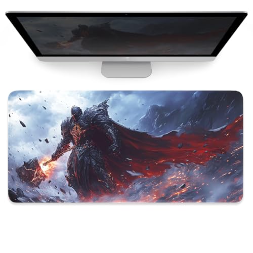 Black Apocalypse Knight Large Mouse Pad XXL 80x40cm