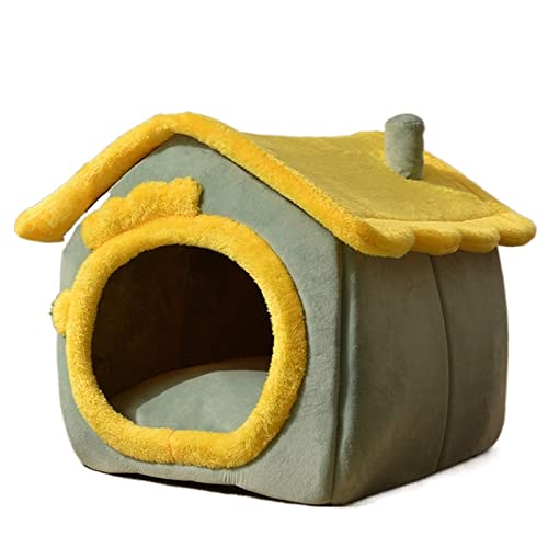 Chenil de sommeil pliable et cave chaude pour chat et grand chien