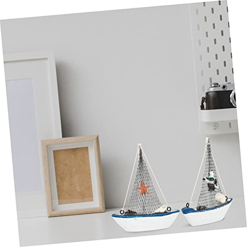 PRETYZOOM 4 Pcs Mini Veleiro Decoração Colorida Decoração De Festa Náutica Decoração De Mesa Náutica