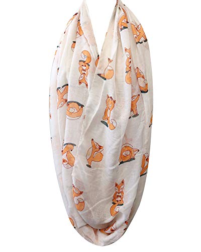 Wrapables® Lightweight Forest Animal Infinity Scarf, Fox, Owl, Moose Print Scarf3