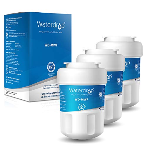 Waterdrop MWF Refrigerator Water Filter, Compatible with GE SmartWater MWF, MWFINT, MWFP, MWFA