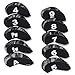 Andux Number Print Golf Iron Club Head Covers with Transparent Window 10pcs/Set