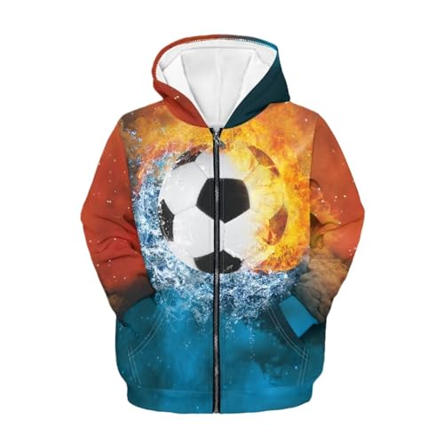 Image of Coloranimal Unisex Girls Boys Long Sleeve Casual Hoodies & Sweatshirts Tops Kids Zip Up Jacket Coat Age 6-16 Year