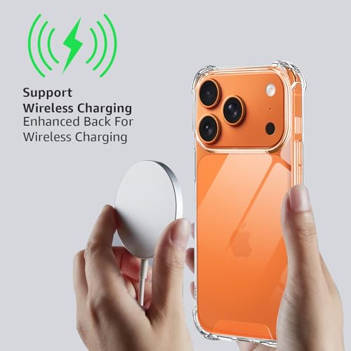 Image of Amozo for iPhone 17 Pro Back Case Cover | Shock Proof | Ultra Hybrid Transparent Camera and Drop Protection Back Case Cover for iPhone 17 Pro - (Polycarbonate|Clear)