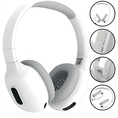 Image of Max Pro Wireless Over-Ear Headphones, Bluetooth 5.0, Up to 30 Hours Battery, Built-in Microphone, 3.5 mm Audio Jack, Foldable Adjustable Headband