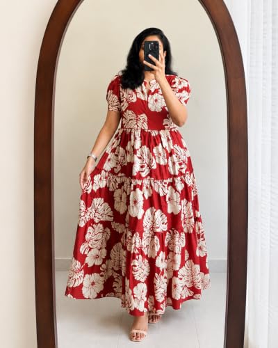 FASHDHUN red rayon dress – image 4