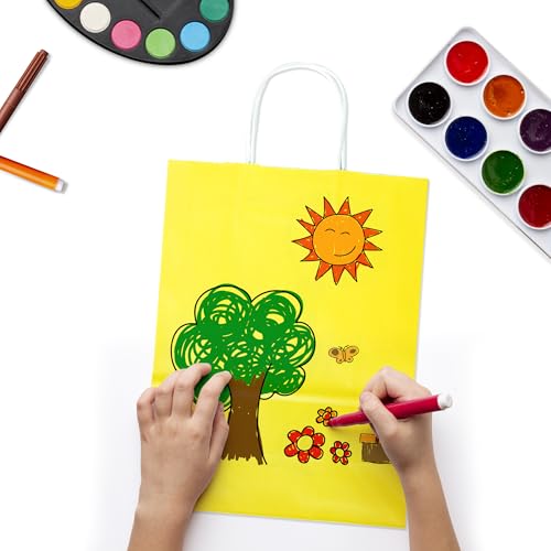 Image of BLEWINDZ 32Pcs 10.6 inch Medium Gift Bags with Tissues, Paper Party Favor Bags with Handles, Rainbow Goodie Bag for Birthday, Wedding, Party Supplies