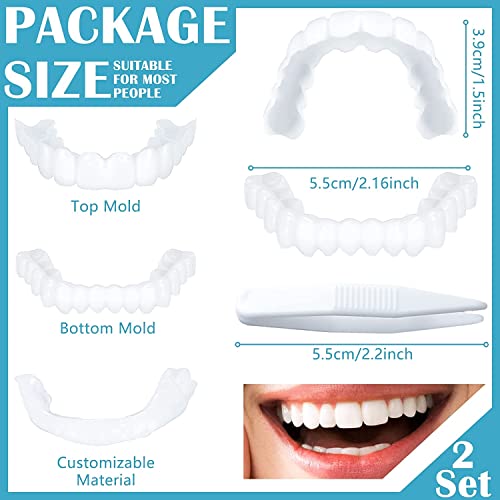 Denture Teeth Temporary Fake Teethsnap On Veneers, Snap In Teeth For Men And Women,Cover The Imperfect Teeth,No Pain No Shot No Drilling,Fix Confident Smile(2 Pcs) #TOP5