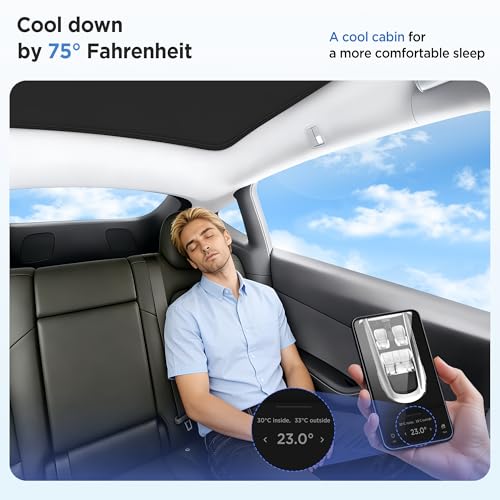 Image of 2026 Upgrade Sunshade Roof For Tesla Model Y 2020-2024 Black