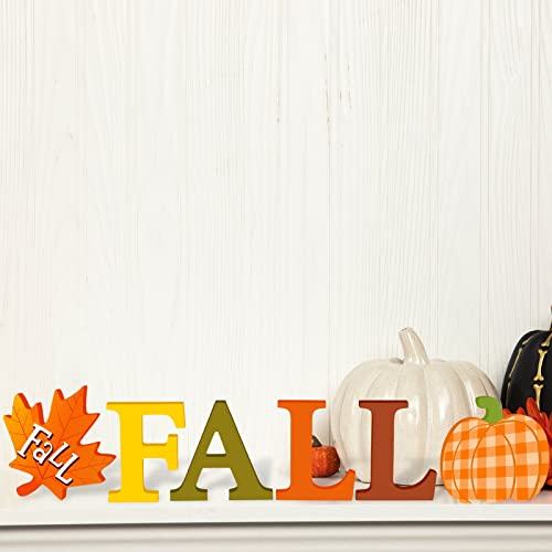 Whaline 8Pcs Wooden Fall Pumpkin Maple Leaves Cutouts Unfinished Table Wooden Signs Fall Wood Letters Craft Tags Slice Ornament For Fall Thanksgiving Tiered Tray Decor Home Kitchen Office Diy Craft #TOP2