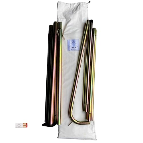 Life inTents Bell Tent Pole Set, Center Pole and Door Pole, Quick Assembly, Fits Most Bell Tents - 4M Pole Set
