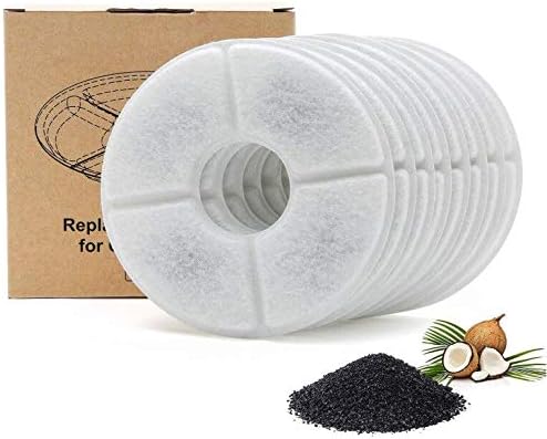Pet Fountain Filters 8 Pack Cat Water Fountain Filter Premium Cat Carbon Replacement Filters for 1.6L Cat Flowers Fountain