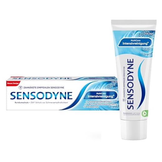 Sensodyne MultiCare Intensivreinigung° Zahnpasta, 75ml, tägliche Zahncreme mit Fluorid, bei schmerzempfindlichen Zähnen