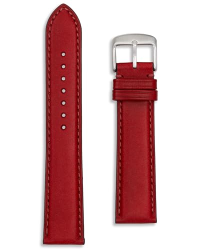 Bracelet de montre vintage en cuir de veau rouge pour remplacer un bracelet usé