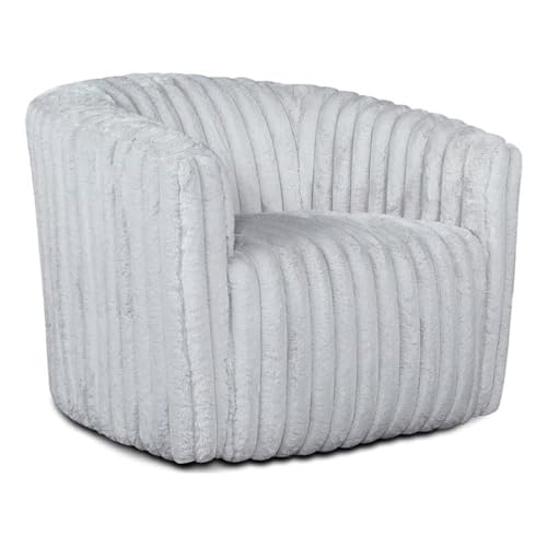 Sillón giratorio moderno terciopelo gris miniatura 1