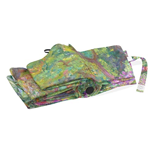 Wihve Iris Garden Monet Umbrella Auto Open Close Folding Windproof Compact Travel Umbrella #TOP3