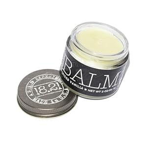 18.21 Man Made Beard Balm for Men, Spiced Vanilla, 2 fl. oz – Premium Grooming Cream with Low Shine for Conditioning and Shaping Beards, Mustaches – Scented Facial Hair Balms, Long-Lasting Moisture