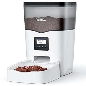 Ymiko Automatic Cat Feeder Cat Food Dispenser with Voice Recorder Timed Small Pet Feeder with Programmable Timer 1 4 Meals Per Day 3L