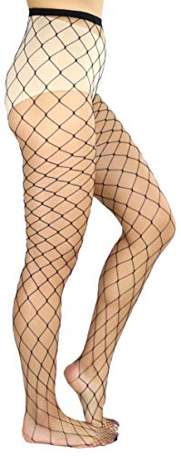 Image of ToBeInStyle Women's Large Fence Netting Pantyhose