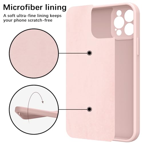 Coque silicone iPhone 13 Pro rose KPPIT antichoc en gel souple