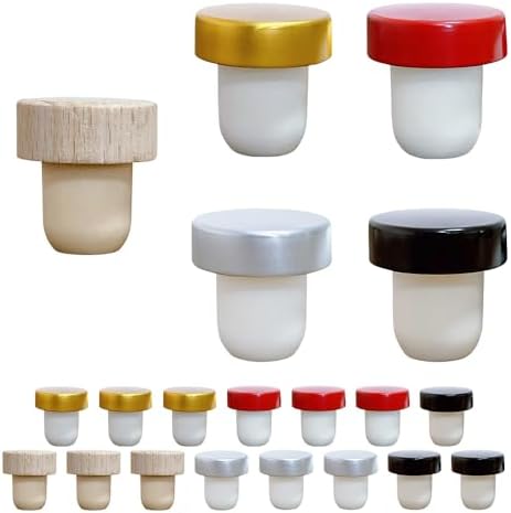 20 Piezas T-Shape Corchos de Vino, Tapón de Vino de Madera, Tapón...