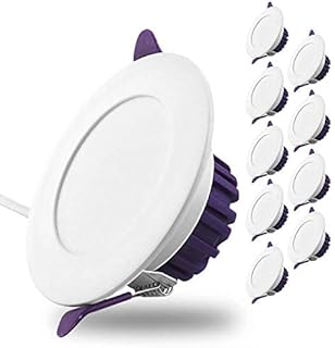 POCKETMAN 5W Dimmable LED Ceiling Downlights, 10 Pack Dimmable Ceiling Lamp via Swich for Interior Decor Lighting 3 Colors Variation