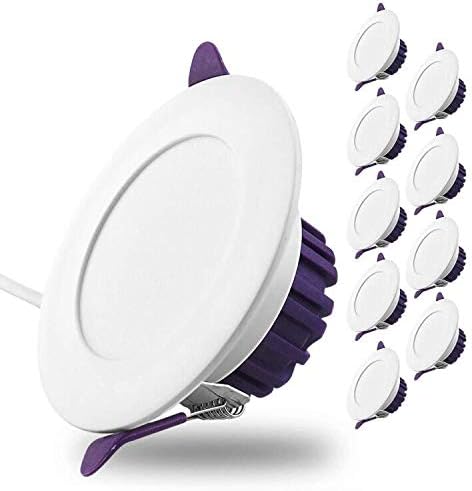 POCKETMAN 5W Dimmable LED Ceiling Downlights, 10 Pack Dimmable Ceiling Lamp via Swich for Interior Decor Lighting 3 Colors Variation