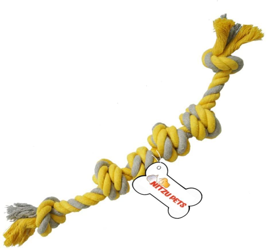 NITZU PETS XXL Dog Rope Toys for Strong Large Dogs, Sturdy 6-Knots Rope Tug, Durable Dog Chew Toy for Aggressive Chewers/Tug of War, 28inch Interactive Rope Chew Toys for Large Dog (B0CNJYL96H) Amazon Price History, Amazon Price Tracker