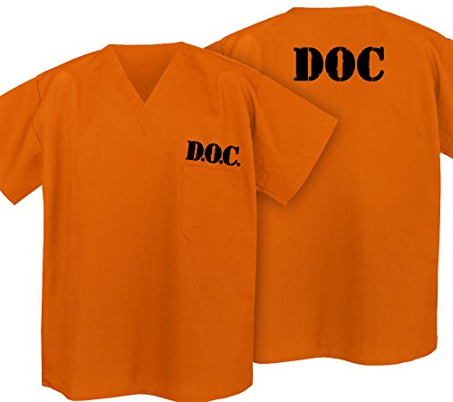 Prisoner Costume Top Orange Doc Jail Convict Uniform Shirt Buy Online In Ecuador At Desertcart Ec Productid 129549086