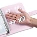 100 Envelope Challenge Binder, 25 Sheets Silkscreen Numbers to 100, Not Stickers, Reusable Tracker, Easy and Fun 100 Envelopes Money Saving Challenge Save $5050, Budget Planner & Saving Money (Pink)