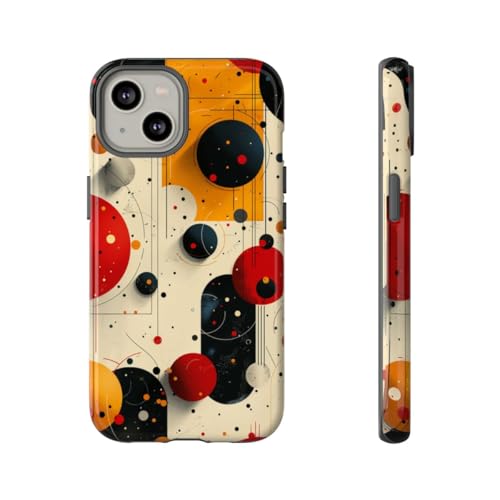 Coque rigide iPhone 14 motif géométrique abstrait brillant