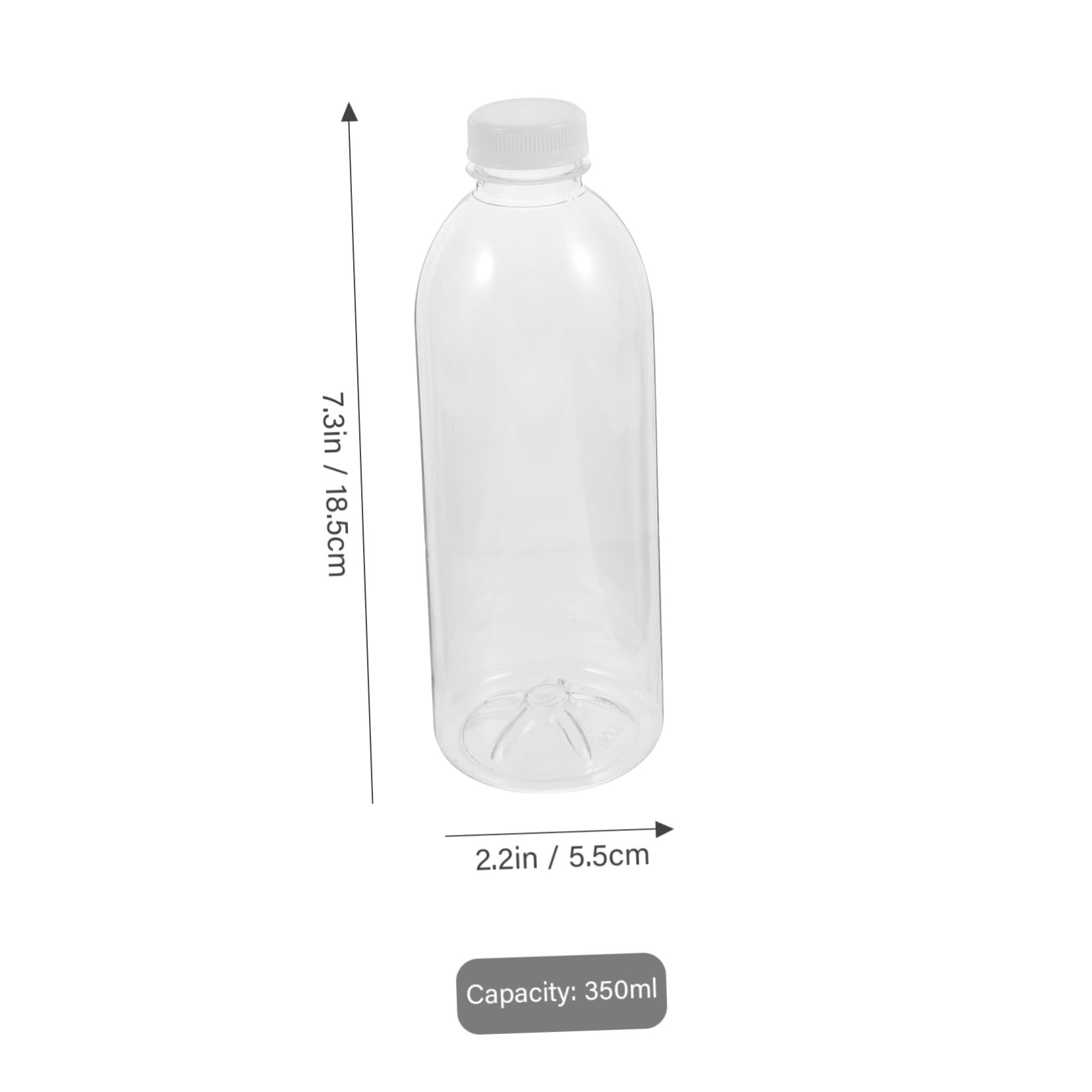 MOLUCKFU 10pcs Reusable Juice Bottles with Sealing Caps Transparent Beverage Containers for Juicing and for Parties and Events