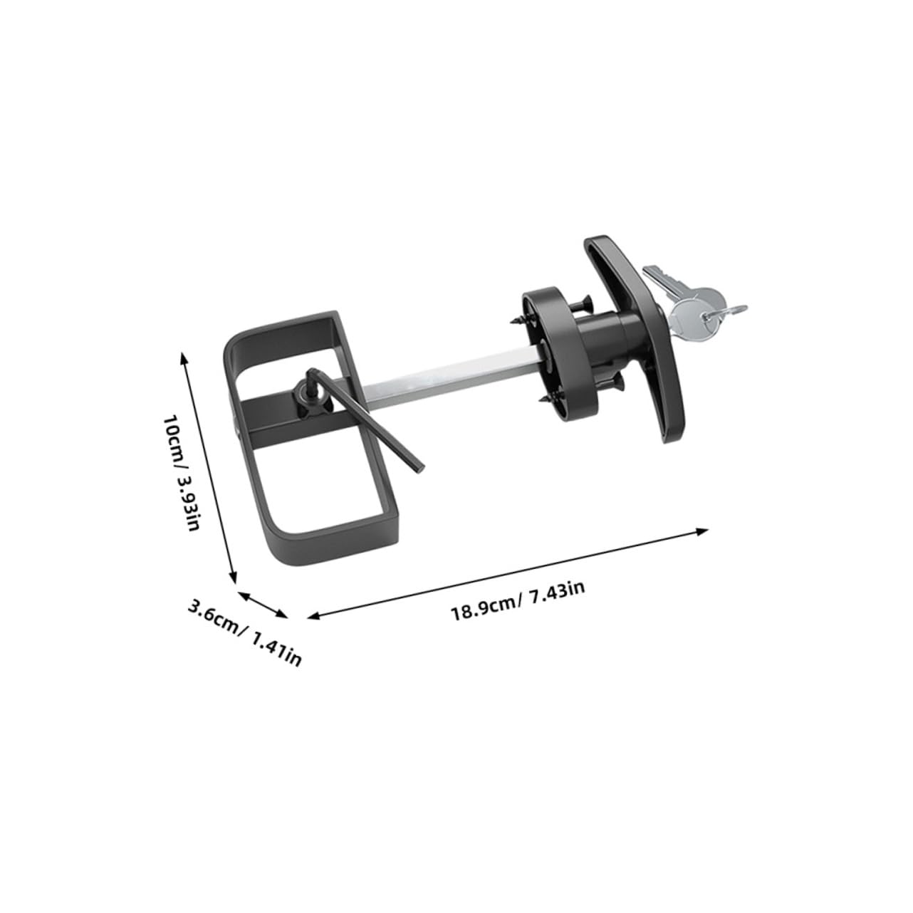 Abaodam 1Set Serratura T con Maniglia Scorrevole per Set Serratura e Sicura Facile Installazione per Garage e Cancelli Design e Versatile