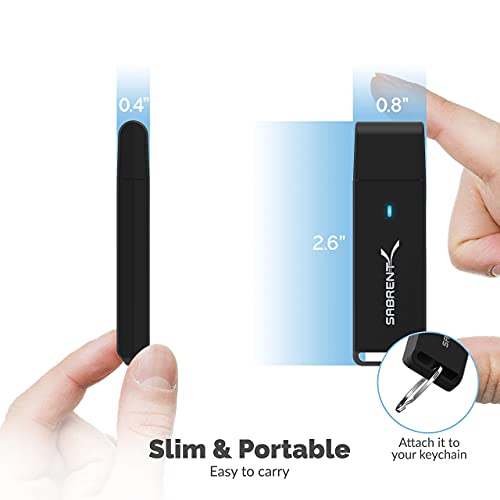 Sabrent Premium 3-Port Aluminum Mini Usb 3.0 Hub + Usb 3.0 Micro Sd And Sd Card Reader #TOP6