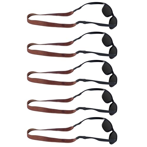 Image of TETHER STRAPS Original Leather Sunglass Strap | Full-Grain Leather with Suede Backing, 17.5 inch Length | Fits Most Frames