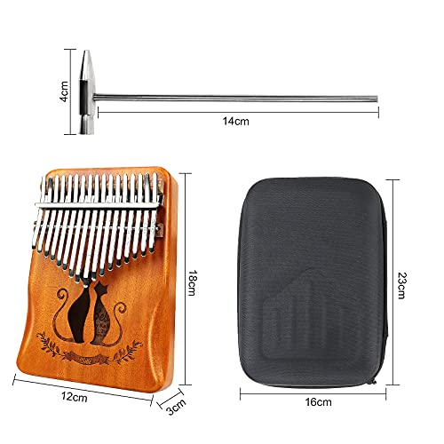 Kalimba 17 Keys Thumb Piano, Portable Finger Piano, Songbook for Beginners, Tuning Hammer, Waterproof Protective Case… - Les Beatles, Paul McCartney, John Lennon, RIngo Starr, George Harrison Kalimba 17 Keys Thumb Piano, Portable Finger Piano, Songbook for Beginners, Tuning Hammer, Waterproof Protective Case… – Image 3