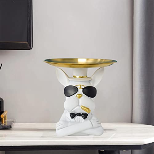 Bandeja decorativa perro bulldog blanco regalo original hogar 8