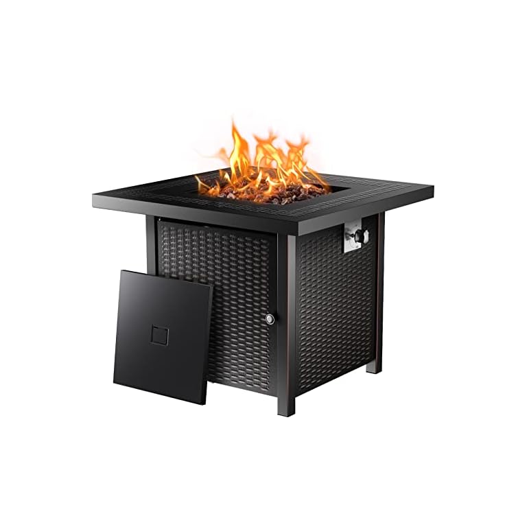Ciays Propane Fire Pits 28 Inch Outdoor Gas Fire Pit, 50,000 BTU Steel
