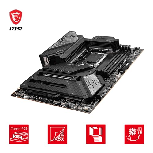 MPG Z790 Carbon MAX WiFi II Scheda Madre ATX - Supporta processori Intel 14°, 13° & 12° Gen, LGA 1700-105A SPS VRM, DDR5 Memory Boost 7800+MHz/OC, PCIe 5.0 x16 &, 1 x M.2 Gen5, 5G - Scheda madre - Immagine 3