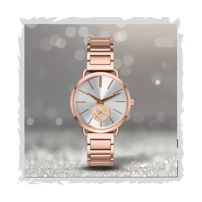 STYLEDOSE Analogue Wrist Watches for Womens & Girls&Miss&Ladies Eddy Diamond Studded Round Dial with Rose Gold brecelet Strap Luxury Stylish Quartz Watch (B0DBF5R6QD) Amazon Price History, Amazon Price Tracker
