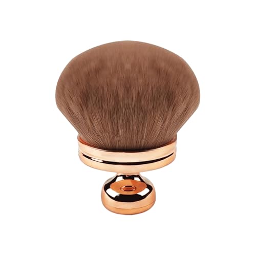 Pennelli Trucco,Grande Pennello Autoabbronzante per il Corpo 7,4 cm di Diametro Pennello Autoabbronzante a Testa Larga Pennello Ovale Kabuki Applicatore Solare Correttore (Oro Rosa)
