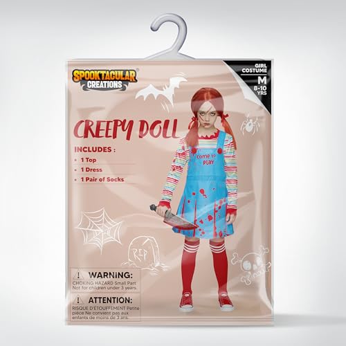 Disfraz Creepy Doll para Niñas Halloween miniatura 6