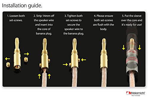 Conector Banana Nakamichi Ultimate Serie 24k Oro 2 Pcs miniatura 5