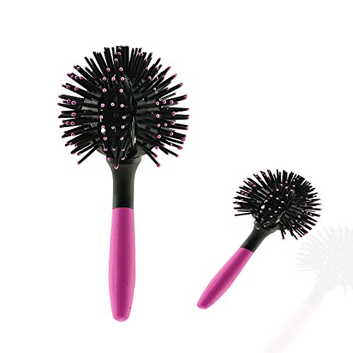 image for ixaer Hair Brush-3D Bomb Curl Brush Styling Salon Round Hair Curling C