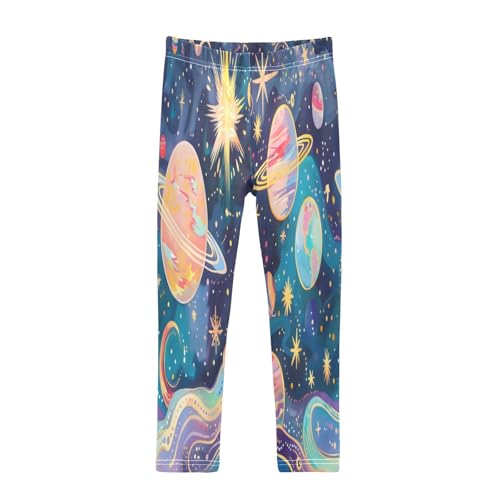 Toddler Girls Leggings Printed Yoga Pants Leggings Art Nouveau Colourful Pas for Kids